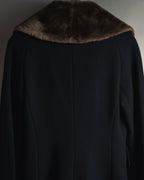 -SPECIAL- "Max Mara"
90’s Detachable fur collar virgin wool long coat