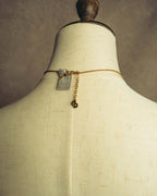 "Christian Dior" 70's-80's Sculptural leaf pendant necklace