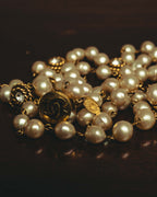-SPECIAL- "CHANEL" 90's Pearl and crystal embellished long necklace