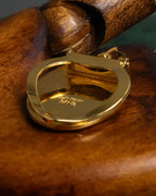 "BALMAIN" Abstract line motif scarf clip pendant