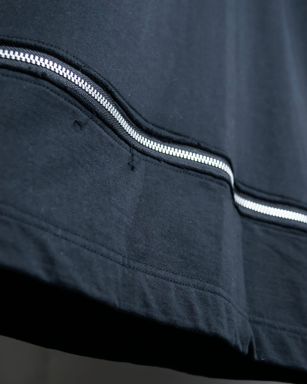 “Comme des Garçons Homme Plus” Zip attached detail T shirt