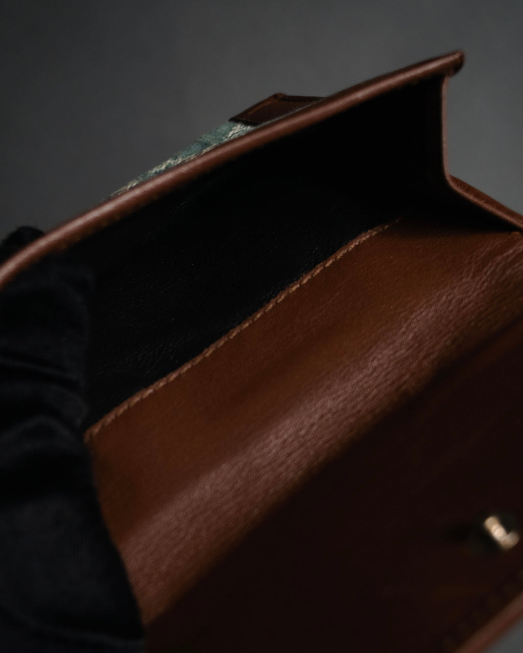 “GUCCI” 00’s GG denim script logo wallet