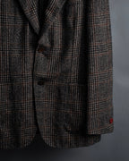 "Ernesto" Glen plaid flannel tailored jacket
