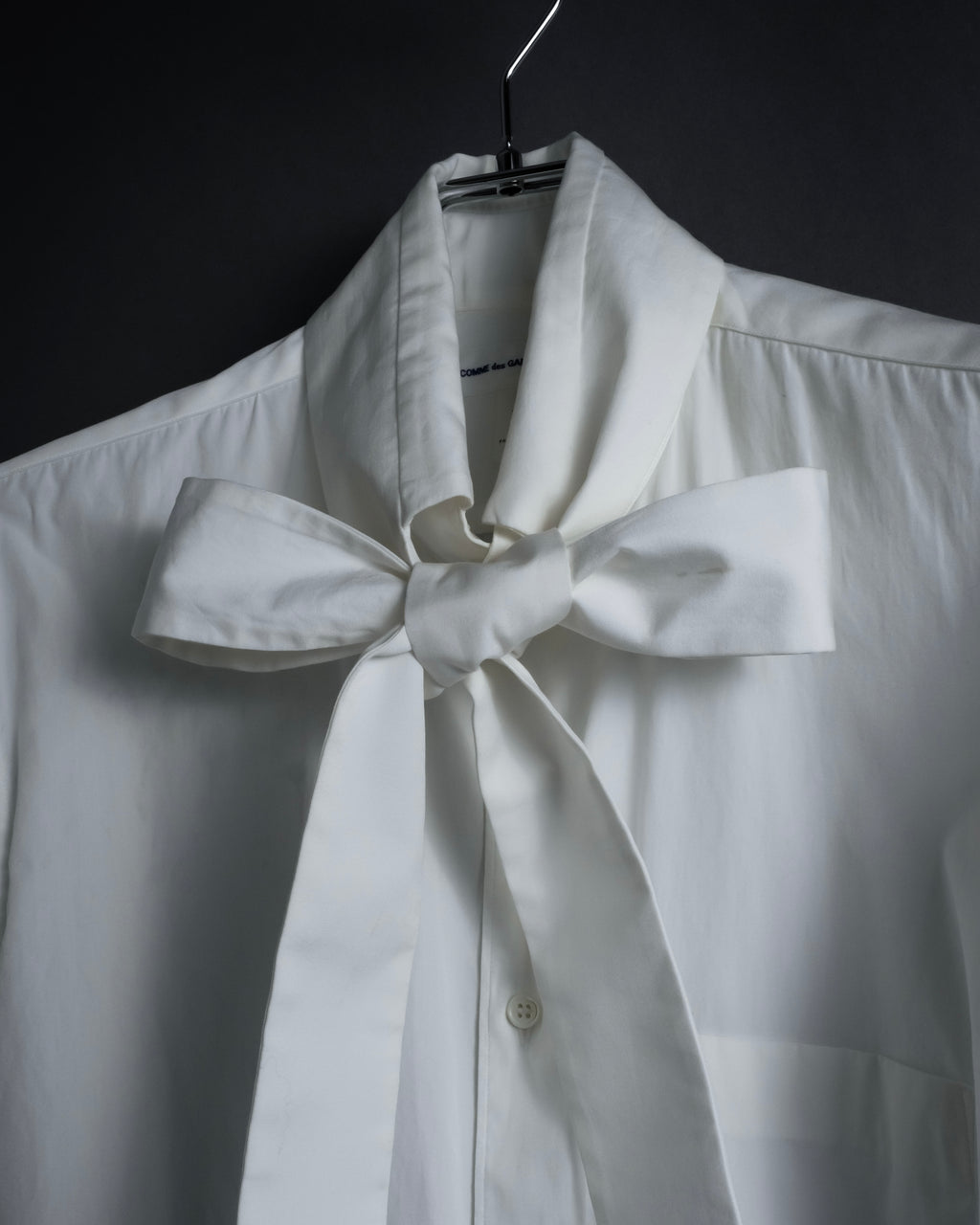 "COMME des GARCONS SHIRT" 01AW French cotton bowtie shirt