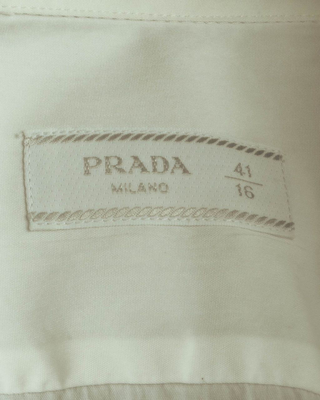 -SPECIAL- "PRADA" 10's-20's Stretch cotton silk-touch dress shirt