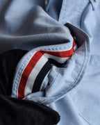 "THOM BROWNE" Hidden tricolor design cotton shirt