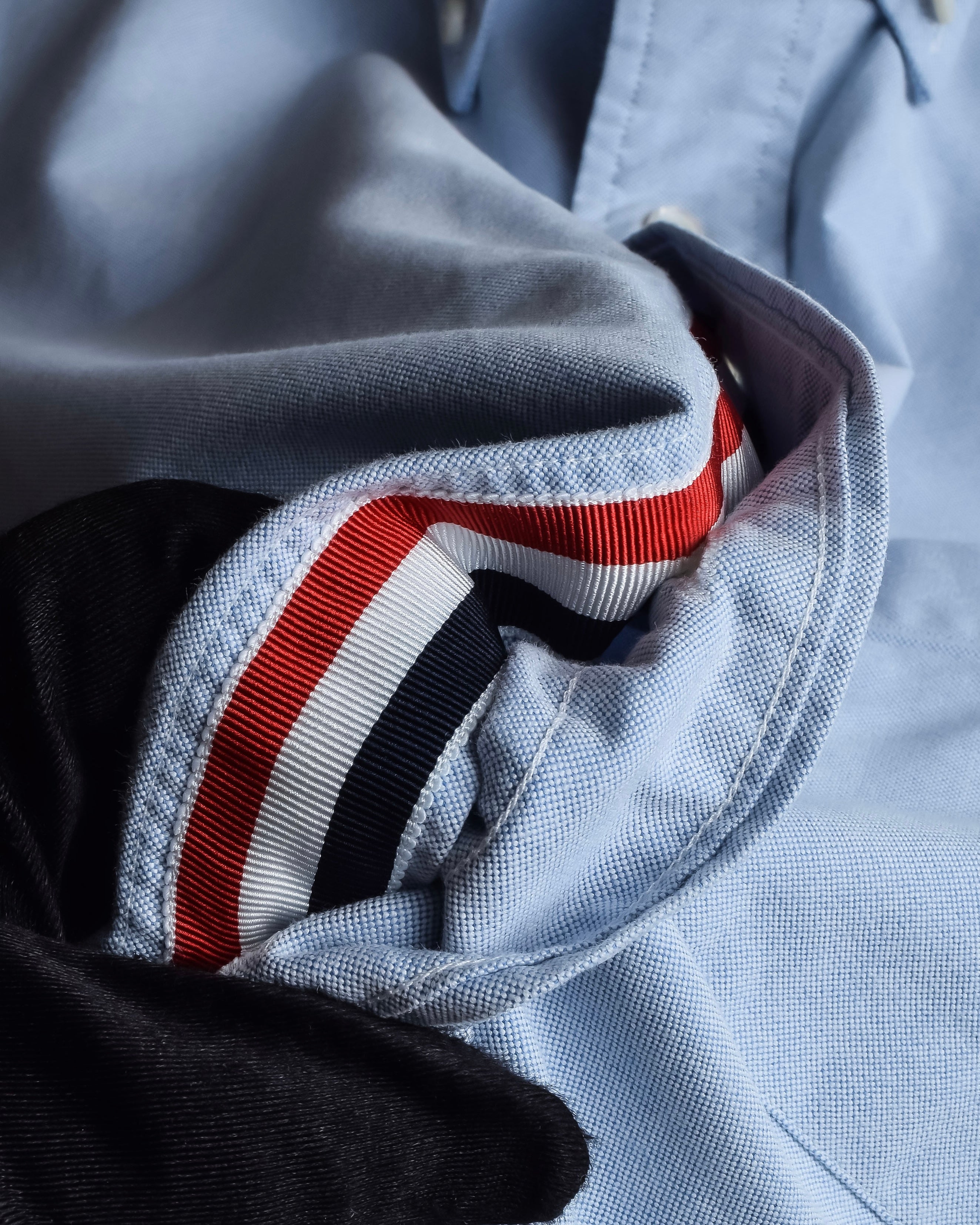 "THOM BROWNE" Hidden tricolor design cotton shirt