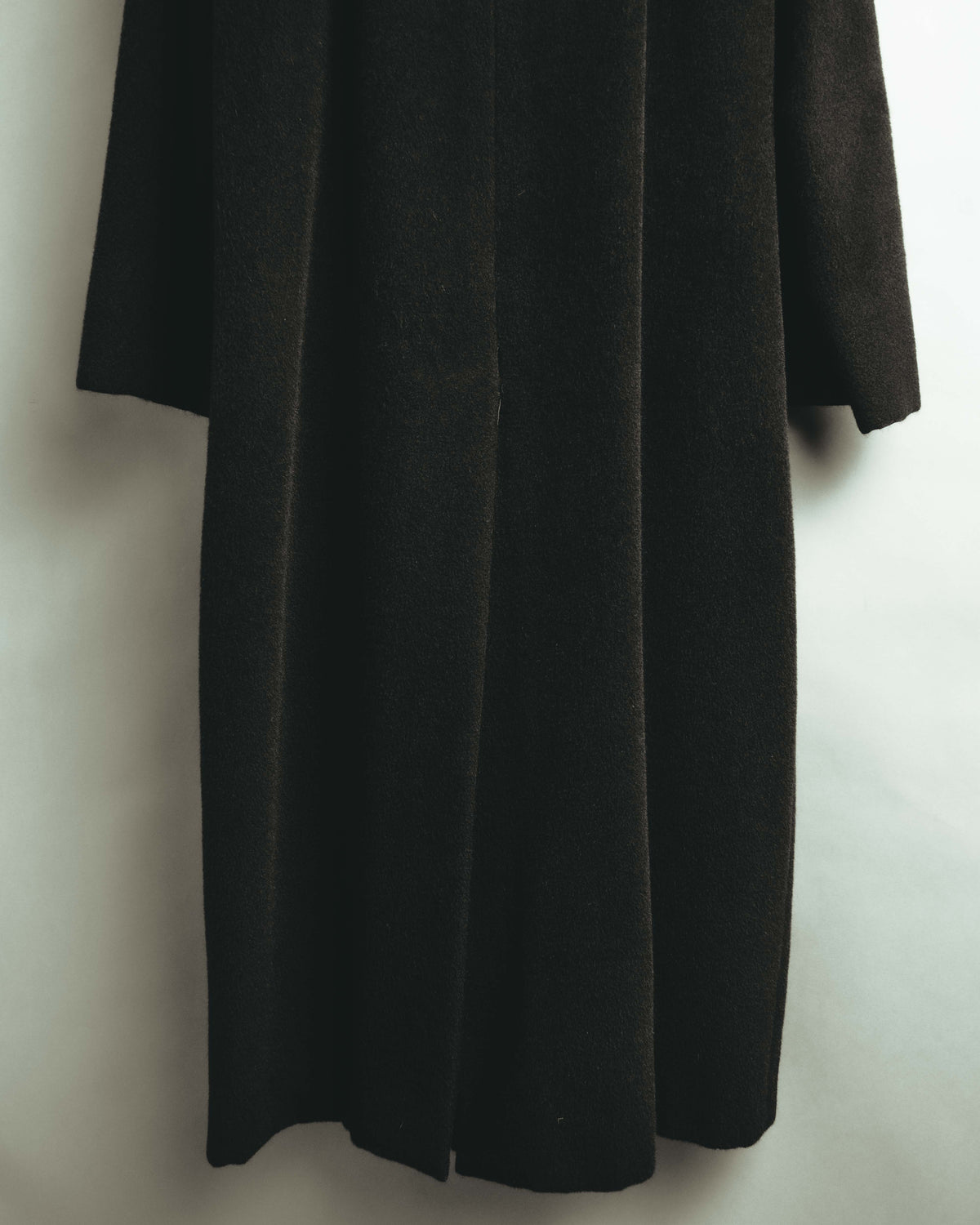 -SPECIAL- "Salvatore Ferragamo" 90's-00's Alpaca wool oversized shawl collar long coat