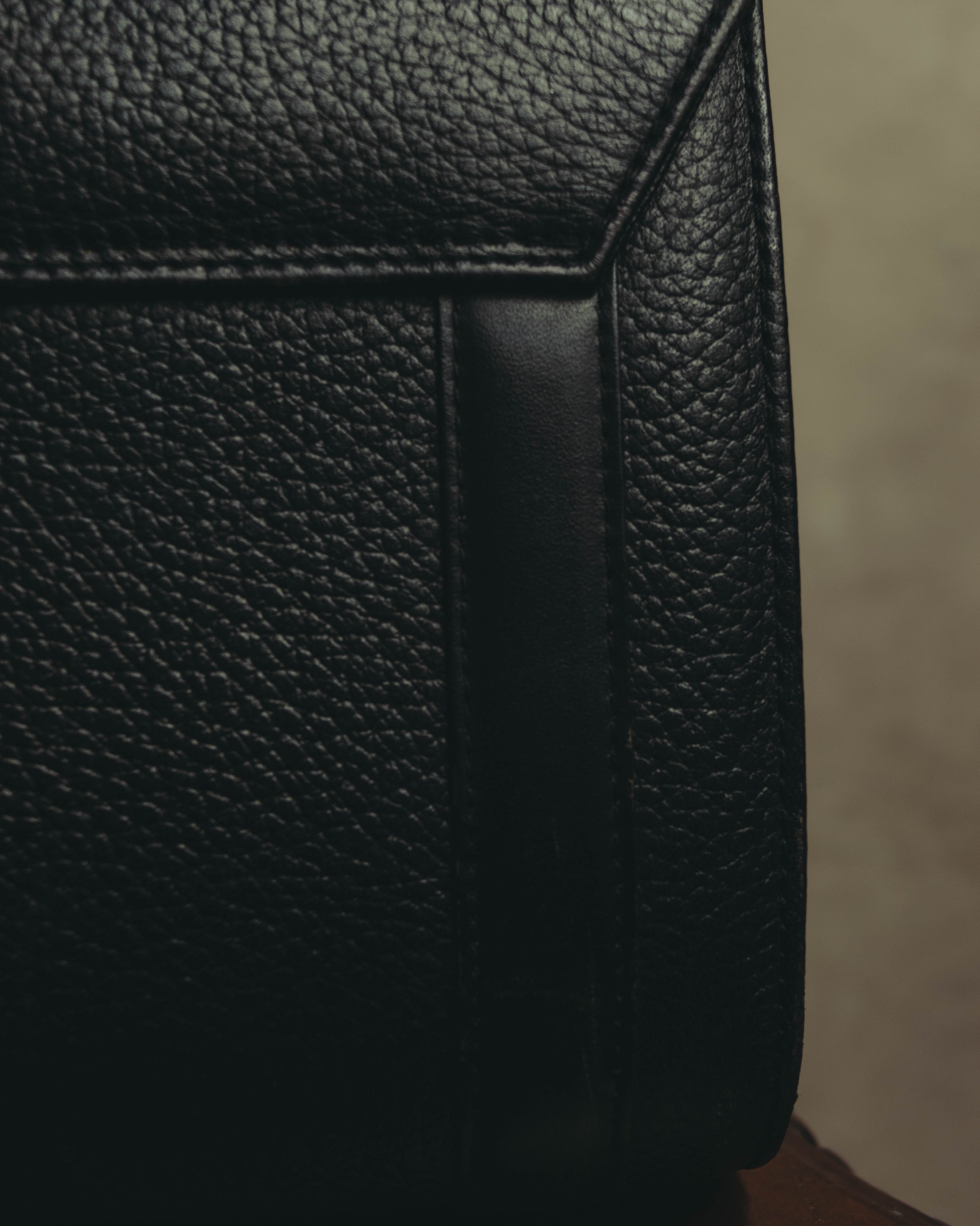 "Burberrys" 80's-90's Classic black leather top-handle handbag