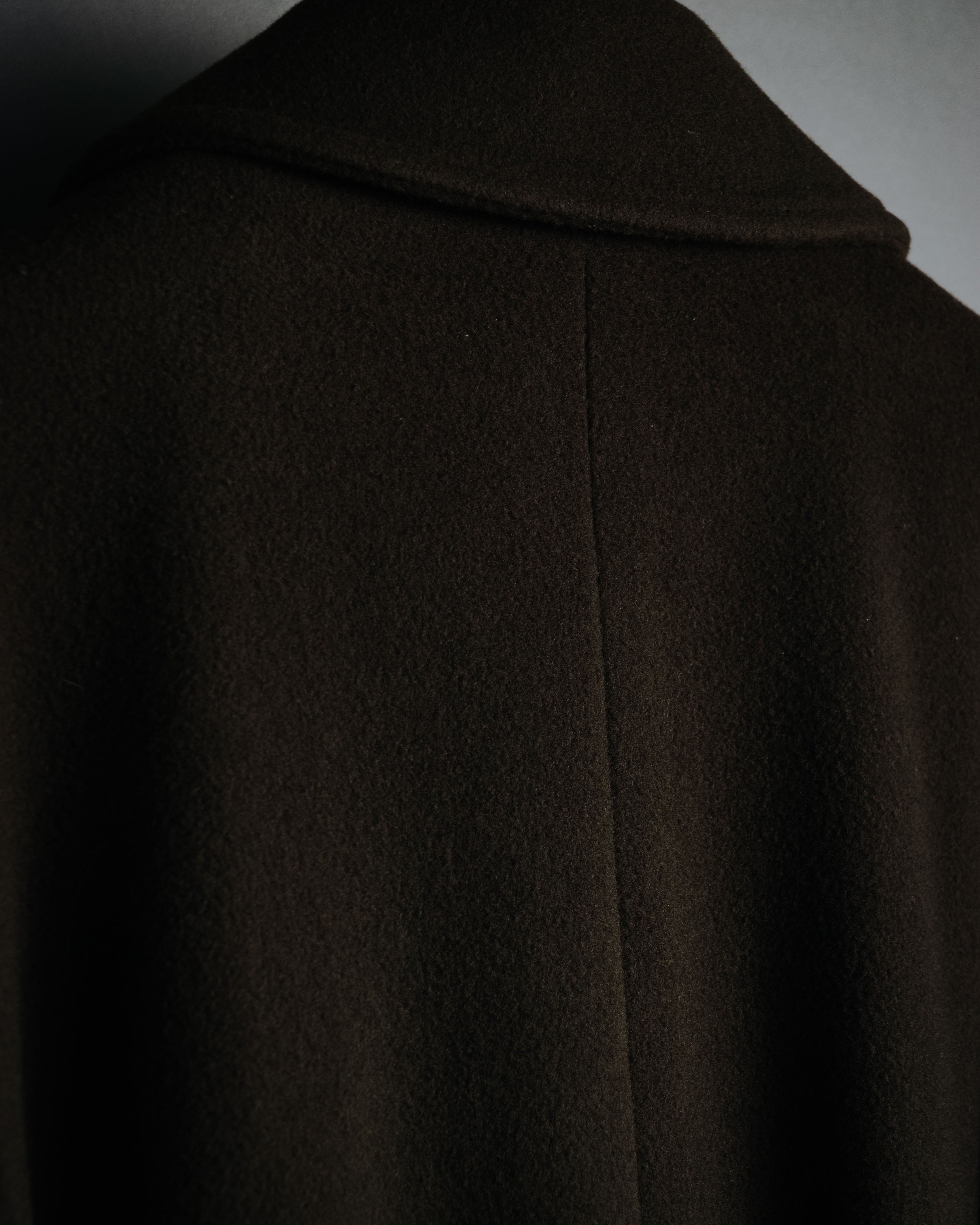 –SPECIAL– "CELINE" 80’s-90’s Triomphe button double breasted long coat