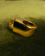 "Chloé" 2010's Amber resin statement ring