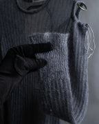 "CECILIE BAHNSEN" Drawcord design Hole detail ribbed knit