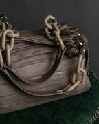 "BALENCIAGA" Three-way chain leather shoulder bag