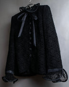 "JEAN-LOUIS SCHERRER" Lace frill design ribbon attached jacket