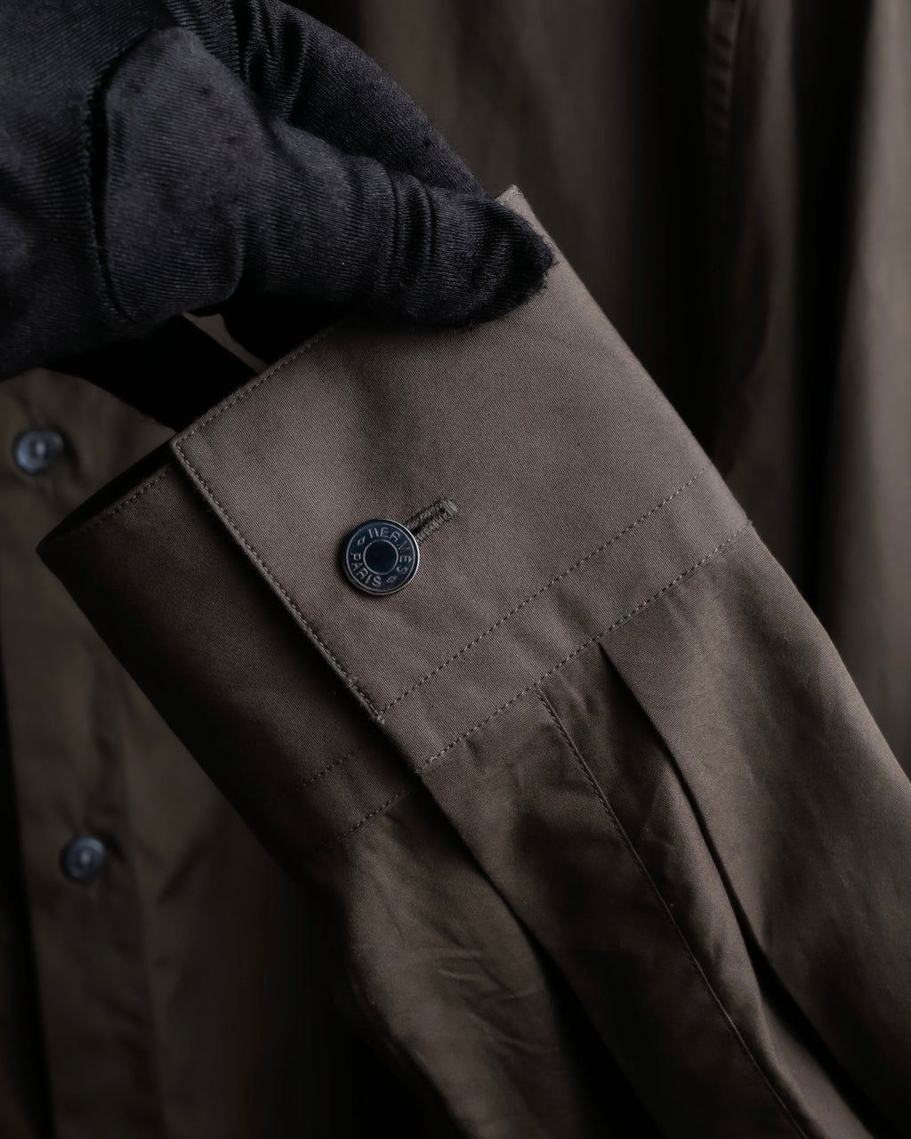 "HERMES" Mocha brown color oversized shirt