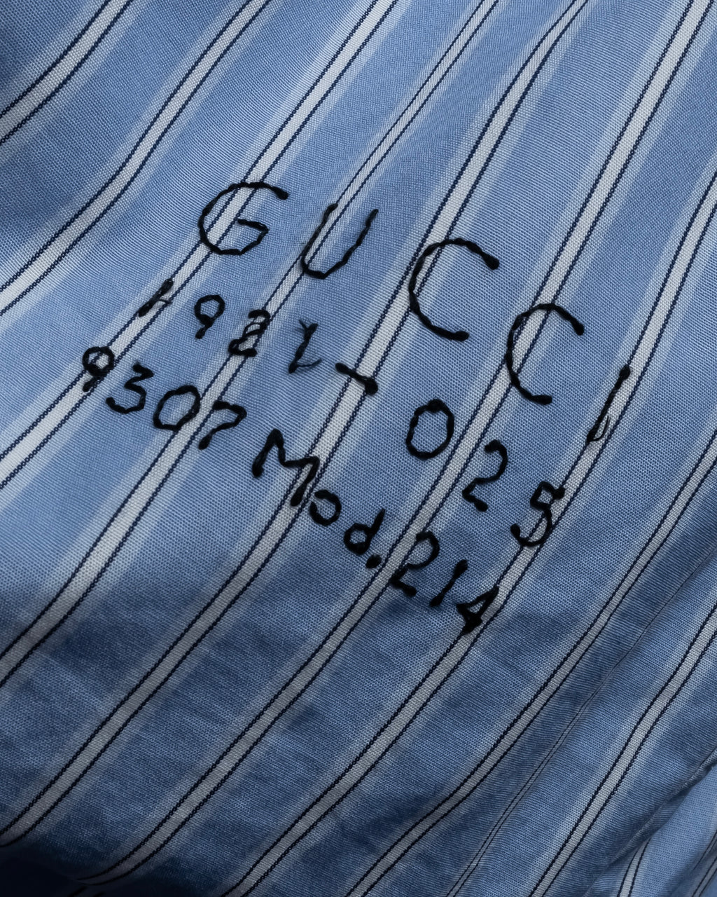 "GUCCI" Michele period brand code embroidered striped shirt