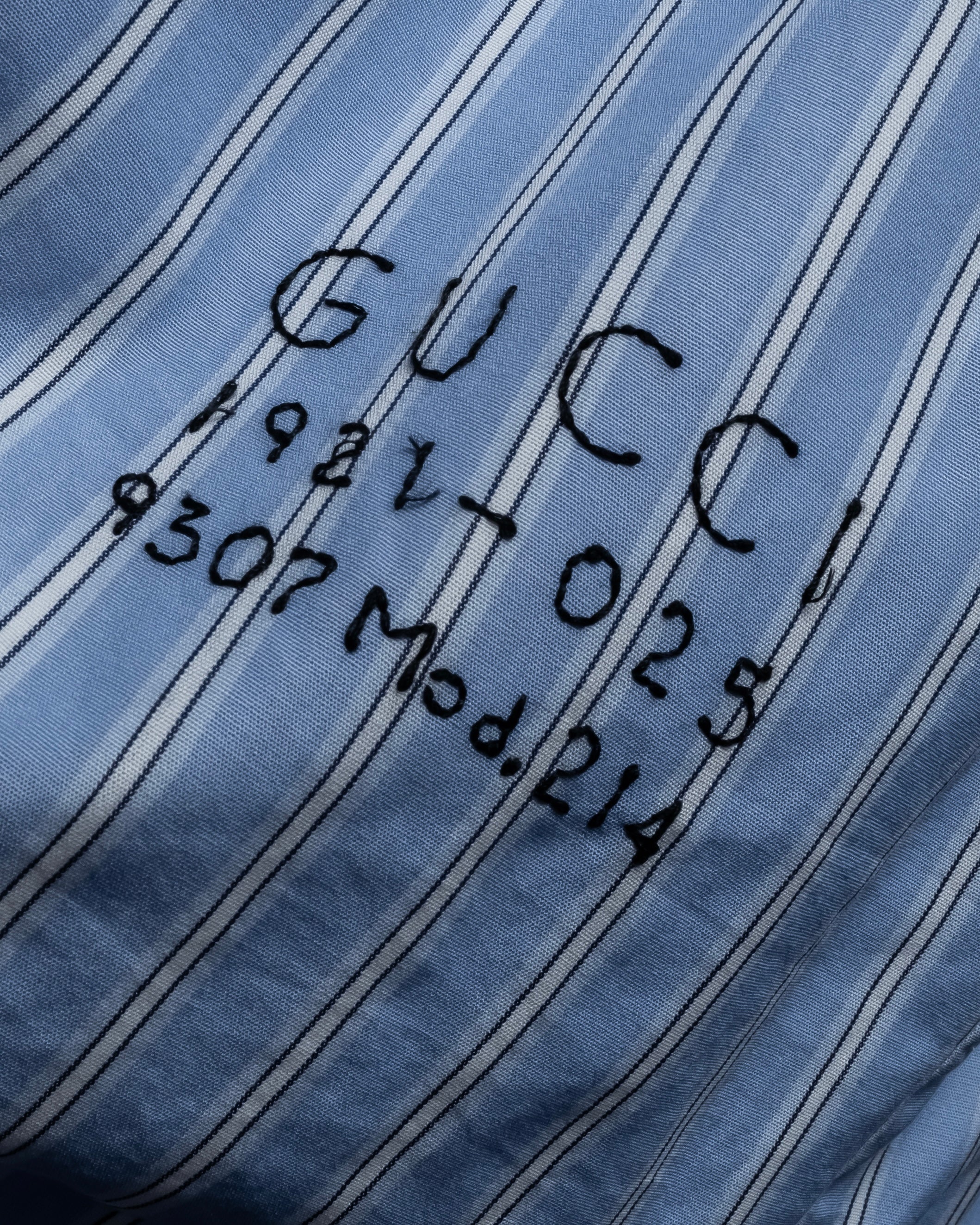 "GUCCI" Michele period brand code embroidered striped shirt