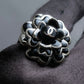 "2003's CHANEL" Camellia motif coco mark engraved ring