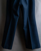 "GUCCI" Deep-tuck wool gently flared slacks