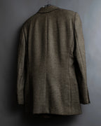 "GIORGIO ARMANI" Diamond pattern peak lapel double breasted tailored jacket