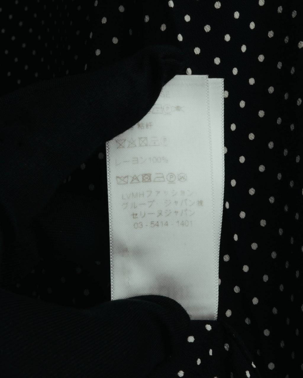 "CELINE" 2010's-2020's Polka dot viscose long sleeve shirt