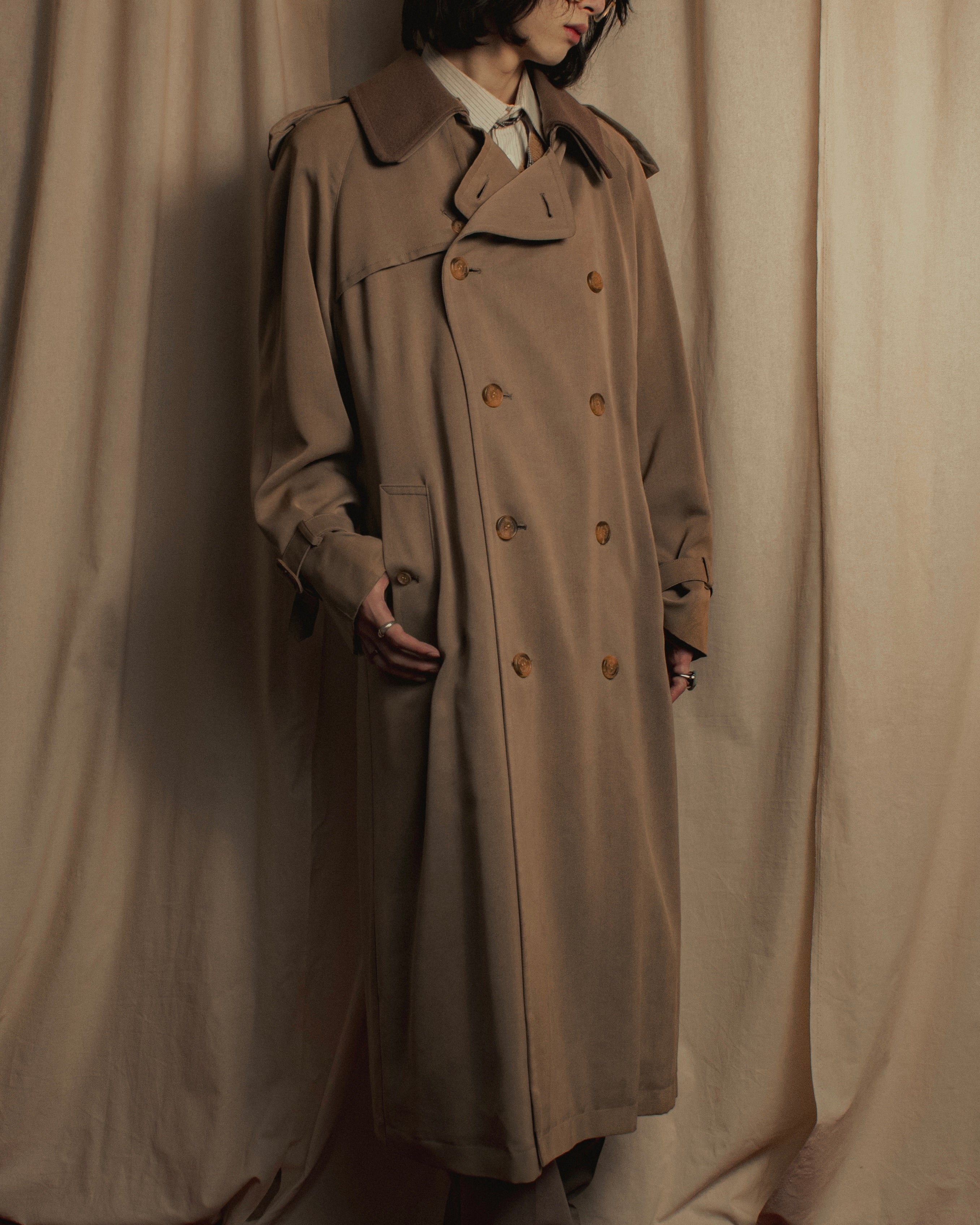 -SPECIAL- "Burberrys" 90's Collar switching two-tone trench coat