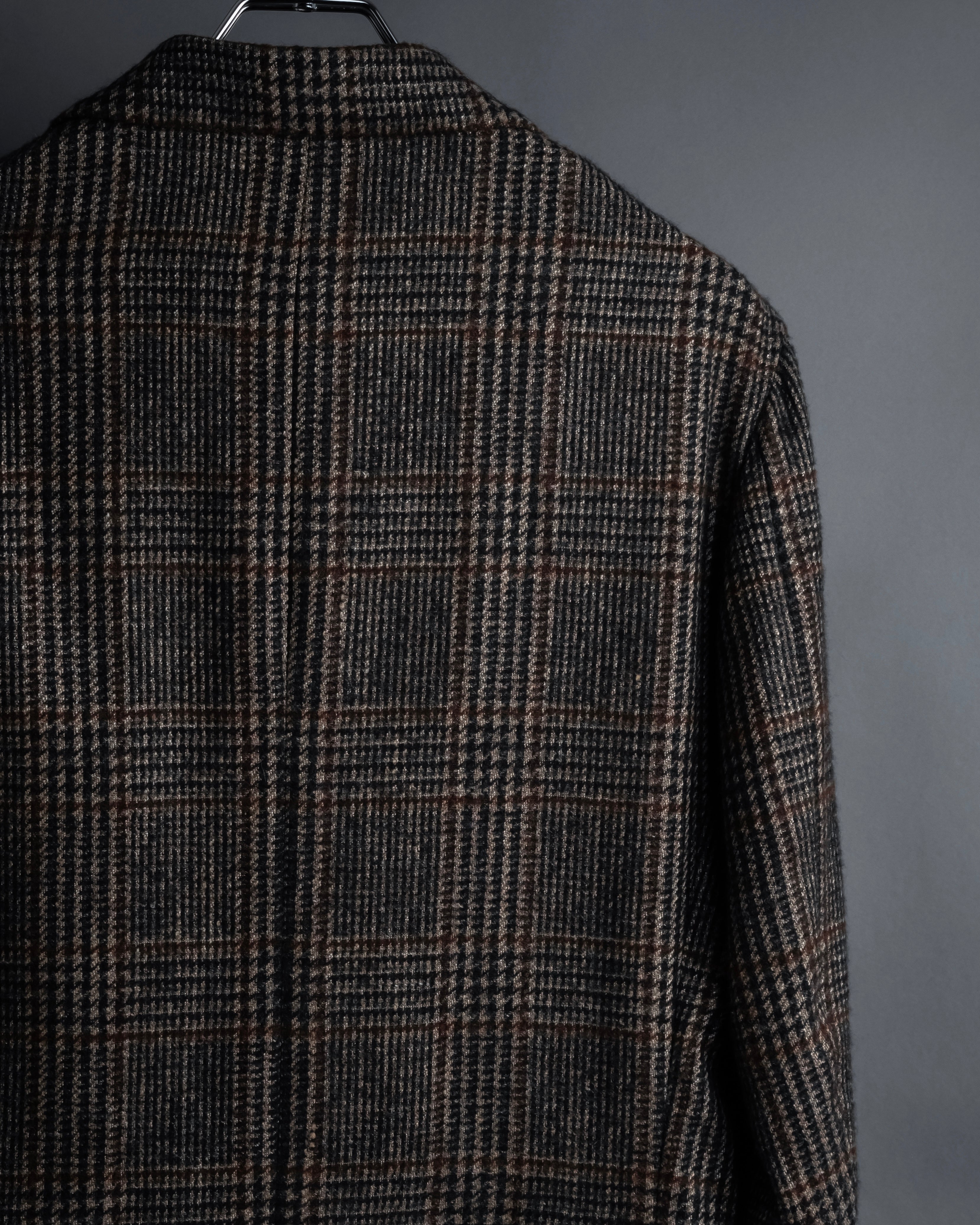 "Ernesto" Glen plaid flannel tailored jacket