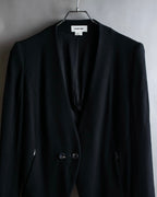 "HELMUT LANG" Zipper design sharp angle cutaway jacket