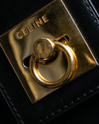 "CELINE" Ringlock design leather hand bag