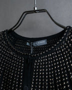 "Alexandar McQueen" Waist-shape detail vertical stitch cardigan