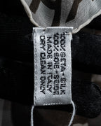 "CHANEL" 90's Square icon logo pattern sheer silk scarf