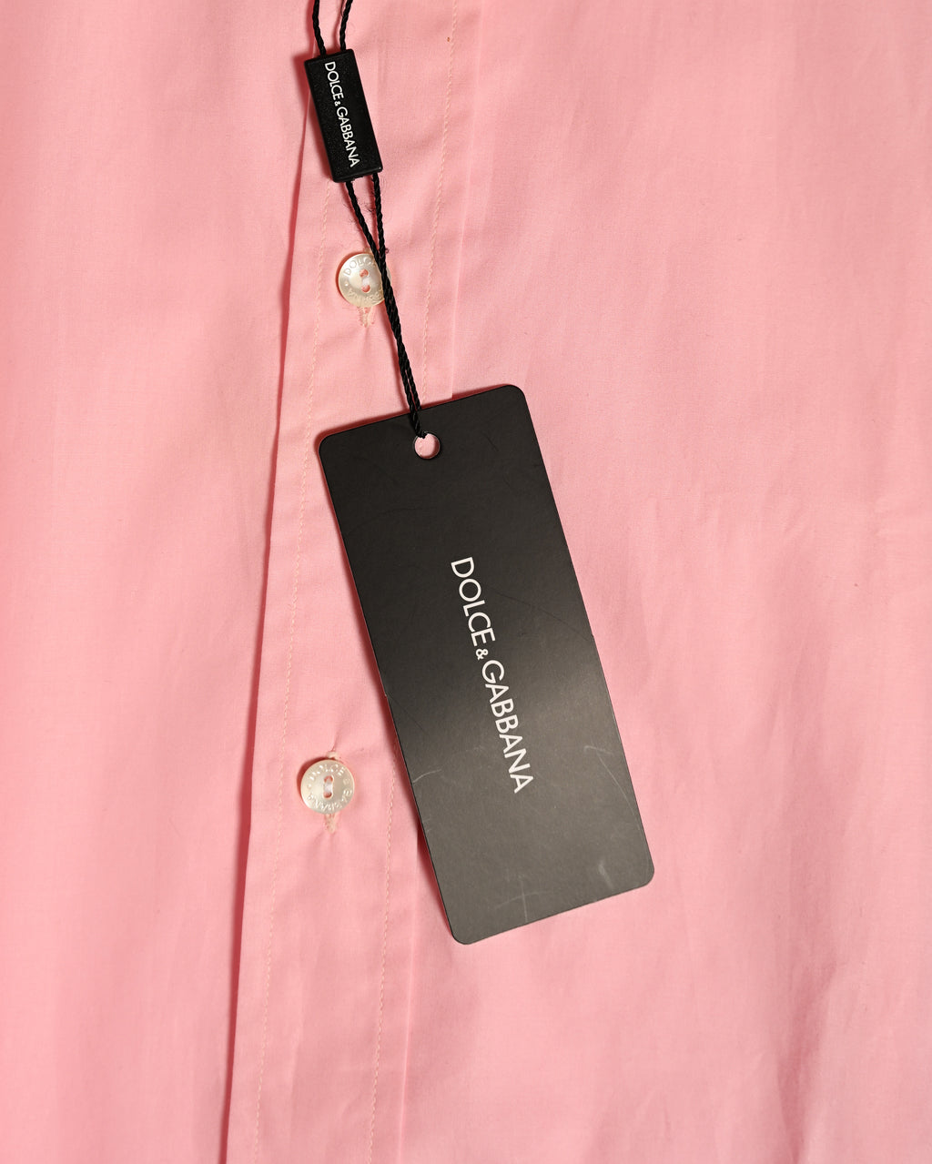 DOLCE & GABBANA/ Relax Sized Cotton Dress Shirt Pink