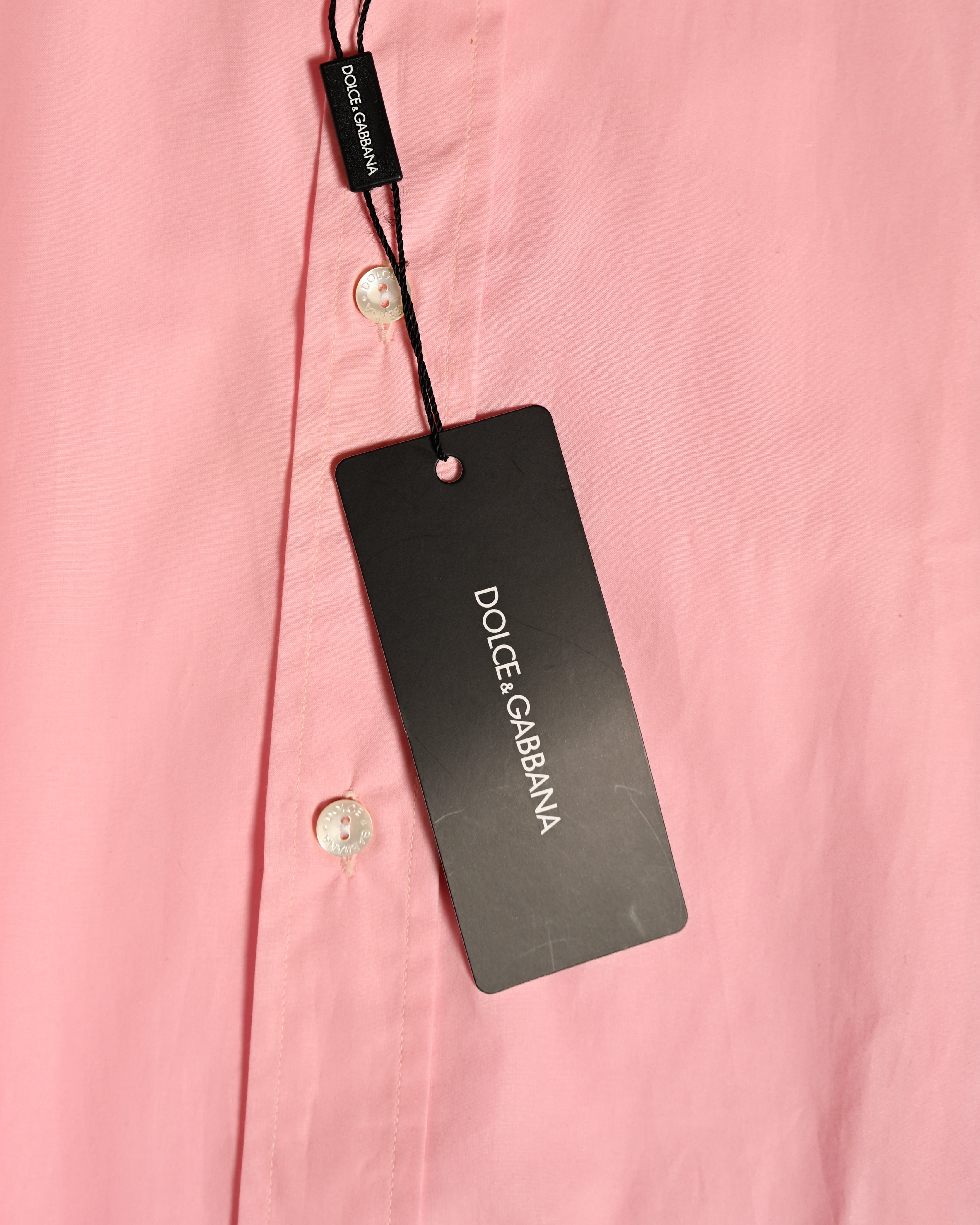 DOLCE & GABBANA/ Relax Sized Cotton Dress Shirt Pink