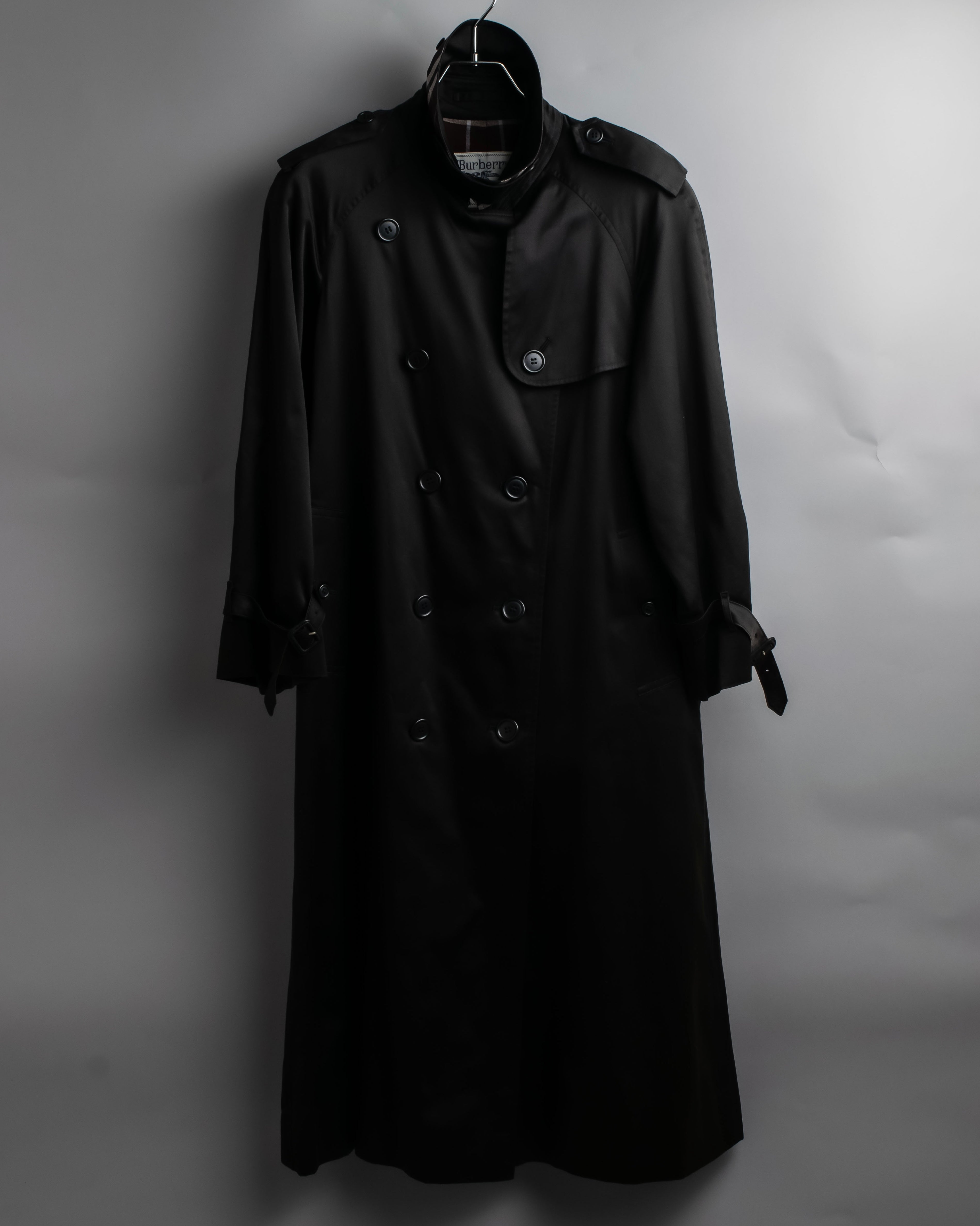 "BURBERRYS" Traditional detail double-breasted stand color trench coat