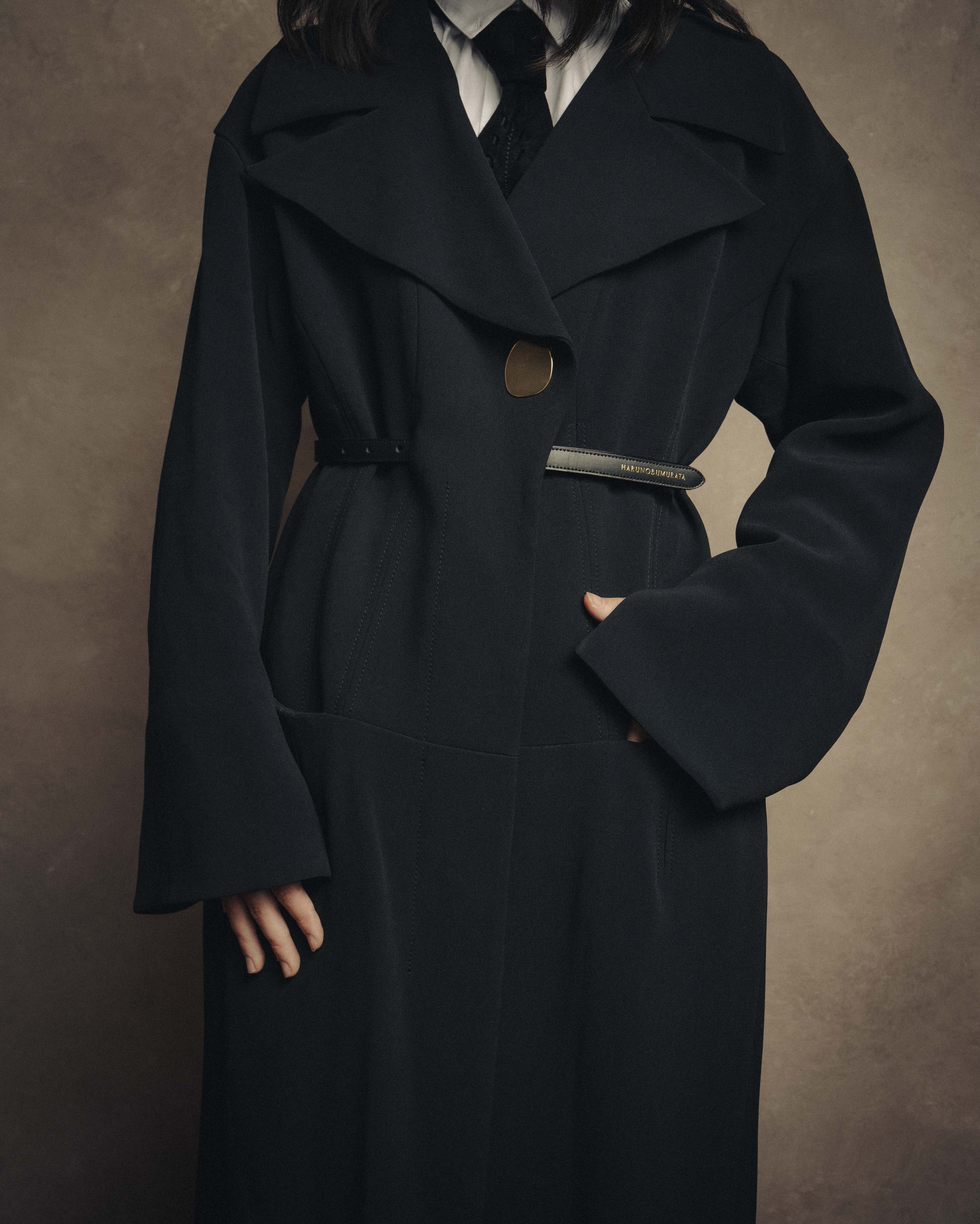 -SPECIAL- “HARUNOBU MURATA” 2024 SS Sculptural belted dress coat