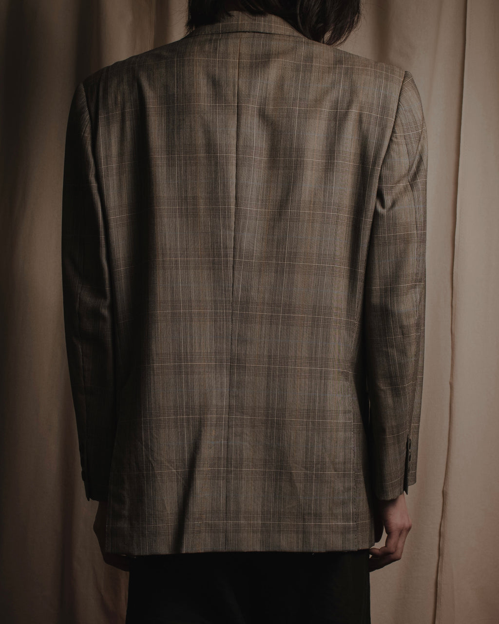 "BALENCIAGA" Windowpane checked tailored blazer
