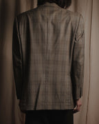 "BALENCIAGA" Windowpane checked tailored blazer