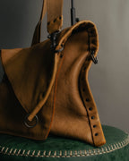 "BOTTEGA VENETA" 00's-10's Grained leather messenger bag