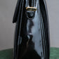 "BALLY" Trapezoid design patent leather one handle leather bag