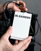 “JIL SANDER” Fringe detail flat drawstring shoulder bag