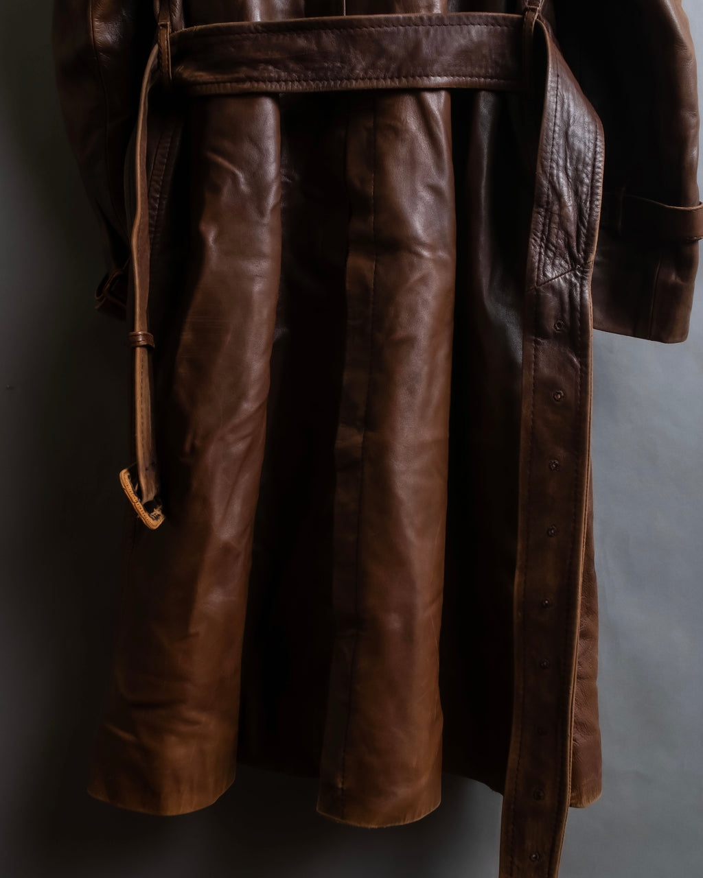 "Burberrys" Vintage-inspired leather oversized trench coat