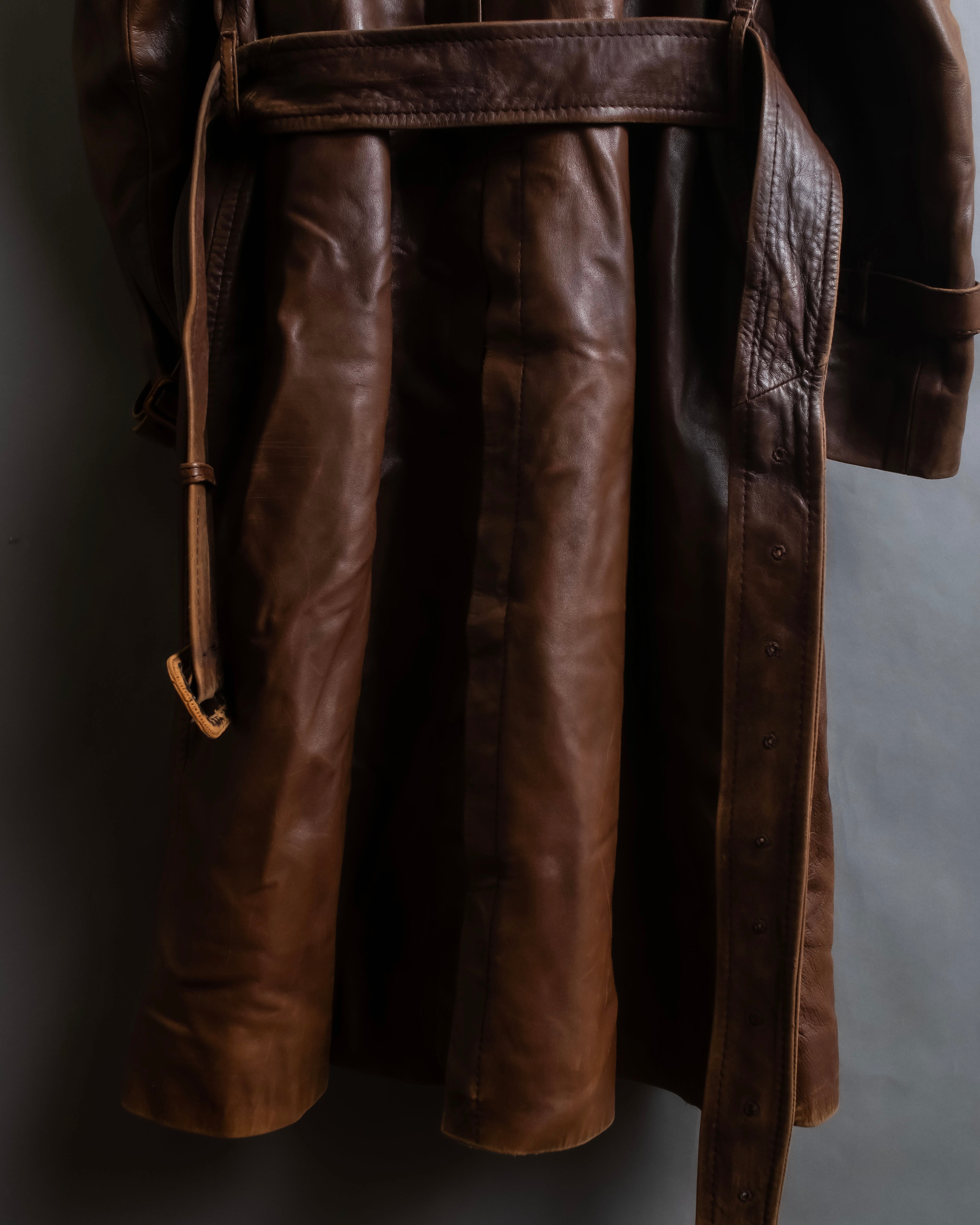 "Burberrys" Vintage-inspired leather oversized trench coat