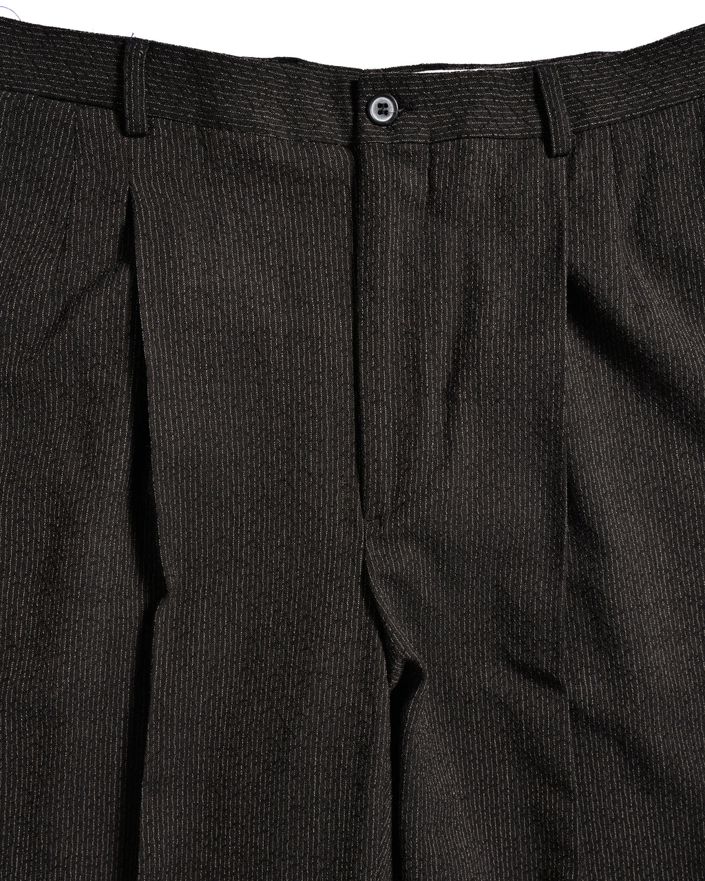 DOLCE & GABBANA/ 2015 Silver Pin Striped Single Breasted Set-up Brown