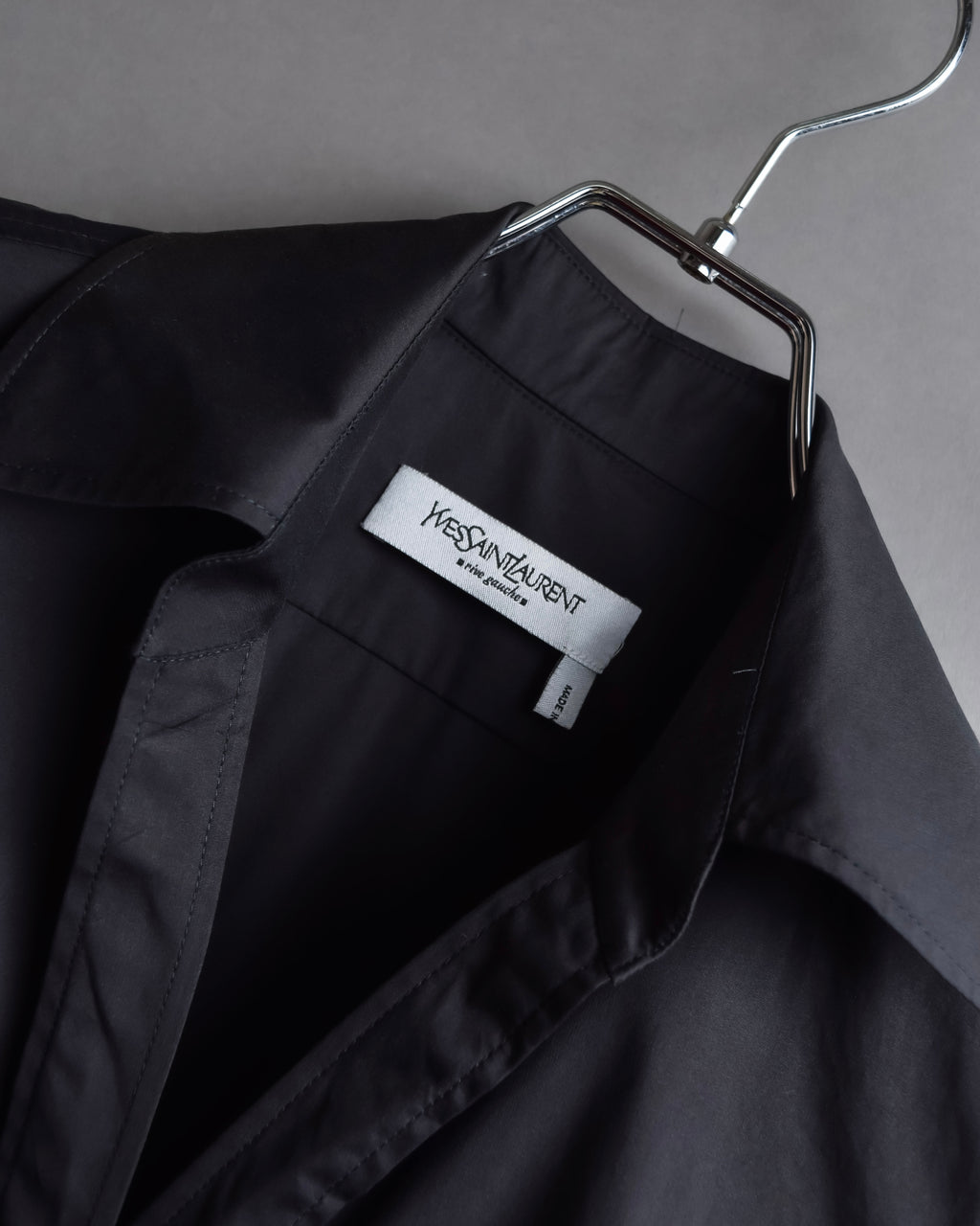 "Yves Saint Laurent Rive Gauche"
Twisted front sleeveless shirt