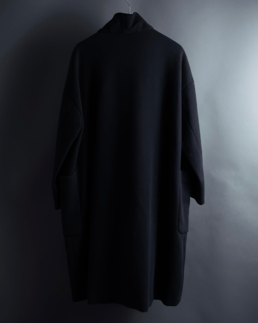 "ISSEY MIYAKE PLANTATION" Minimalist design A-line stand collar coat