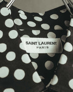 -SPECIAL- "Saint Laurent" 2019-2020 Polka dot silk long sleeve shirt