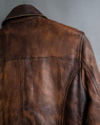 "ASH" 100% genuine leather gradient riders jacket