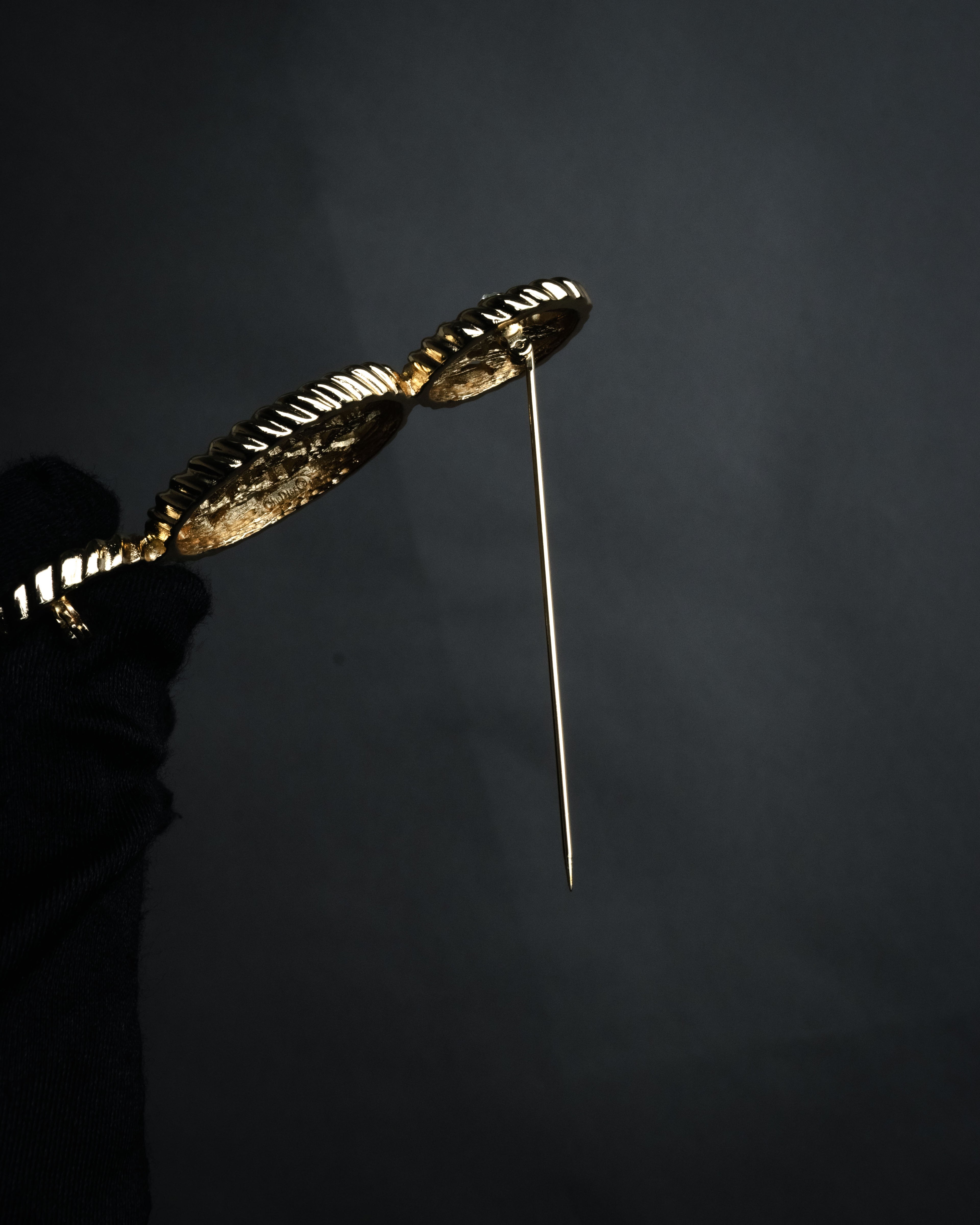 “Christian Dior” 70’s-80’s Lattice rhinestone brooch