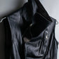 "Rick Owens" 100% lamb leather high neck sleeveless jacket