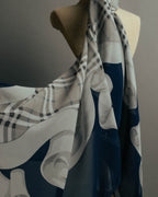 "Burberrys" 80's-90's Lightweight checked scarf